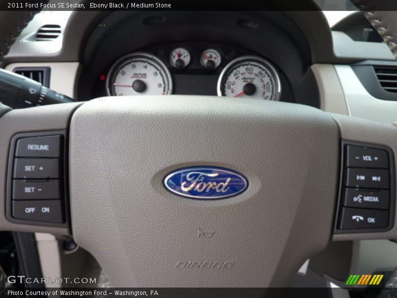 Ebony Black / Medium Stone 2011 Ford Focus SE Sedan