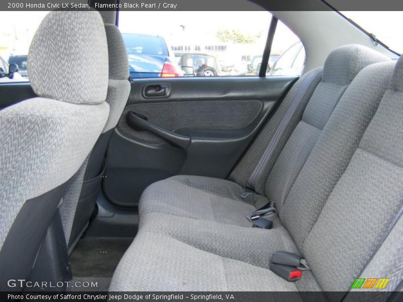 Flamenco Black Pearl / Gray 2000 Honda Civic LX Sedan