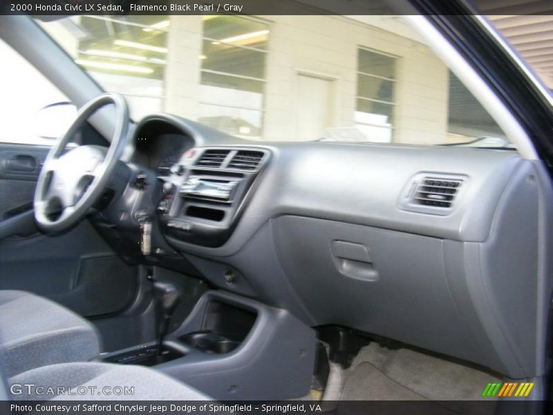 Flamenco Black Pearl / Gray 2000 Honda Civic LX Sedan
