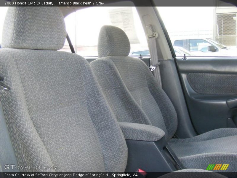 Flamenco Black Pearl / Gray 2000 Honda Civic LX Sedan