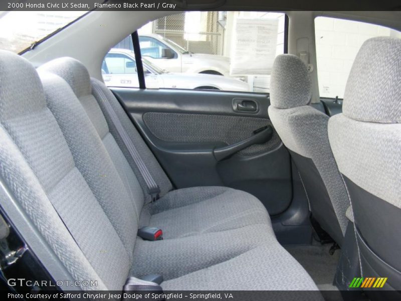 Flamenco Black Pearl / Gray 2000 Honda Civic LX Sedan