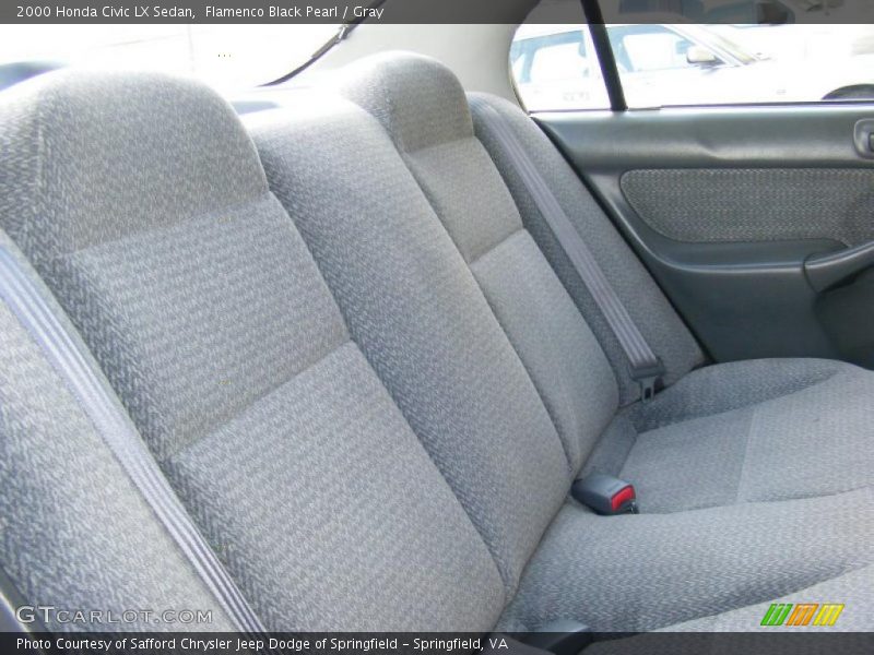 Flamenco Black Pearl / Gray 2000 Honda Civic LX Sedan
