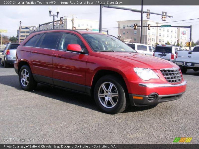 Inferno Red Crystal Pearl / Pastel Slate Gray 2007 Chrysler Pacifica Touring AWD