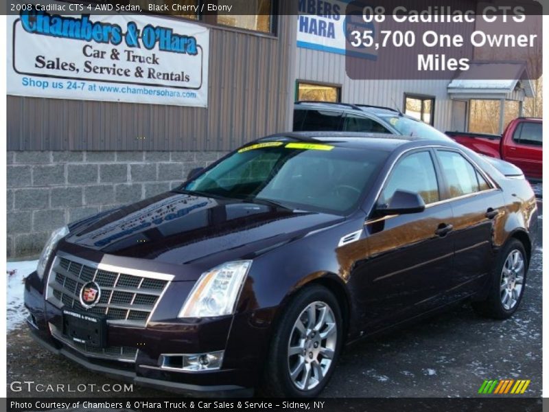 Black Cherry / Ebony 2008 Cadillac CTS 4 AWD Sedan