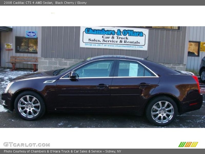 Black Cherry / Ebony 2008 Cadillac CTS 4 AWD Sedan