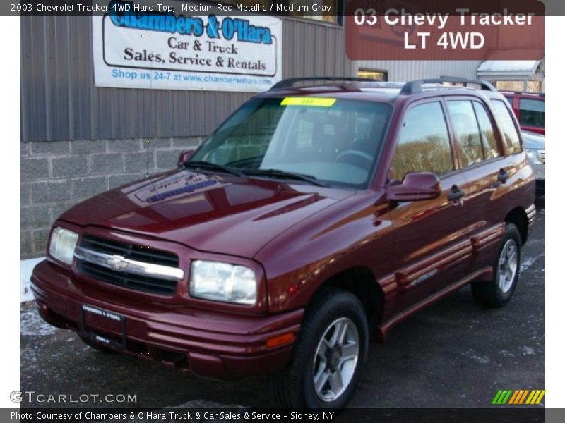 Medium Red Metallic / Medium Gray 2003 Chevrolet Tracker 4WD Hard Top