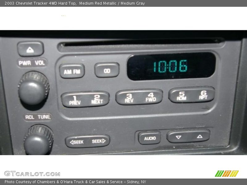 Medium Red Metallic / Medium Gray 2003 Chevrolet Tracker 4WD Hard Top