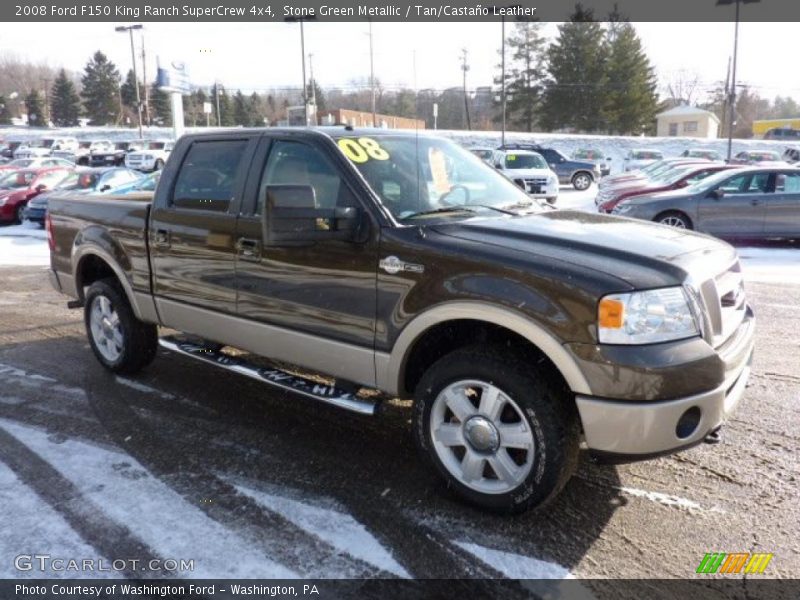 Stone Green Metallic / Tan/Castaño Leather 2008 Ford F150 King Ranch SuperCrew 4x4