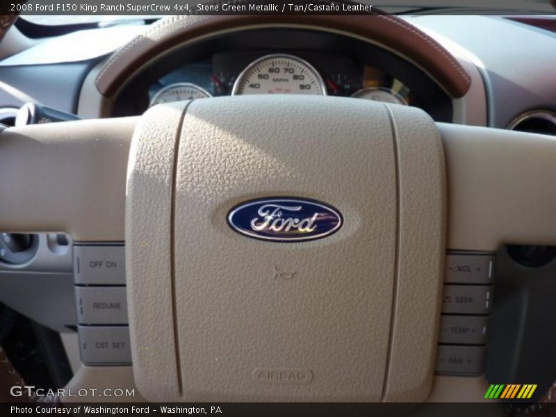 Stone Green Metallic / Tan/Castaño Leather 2008 Ford F150 King Ranch SuperCrew 4x4