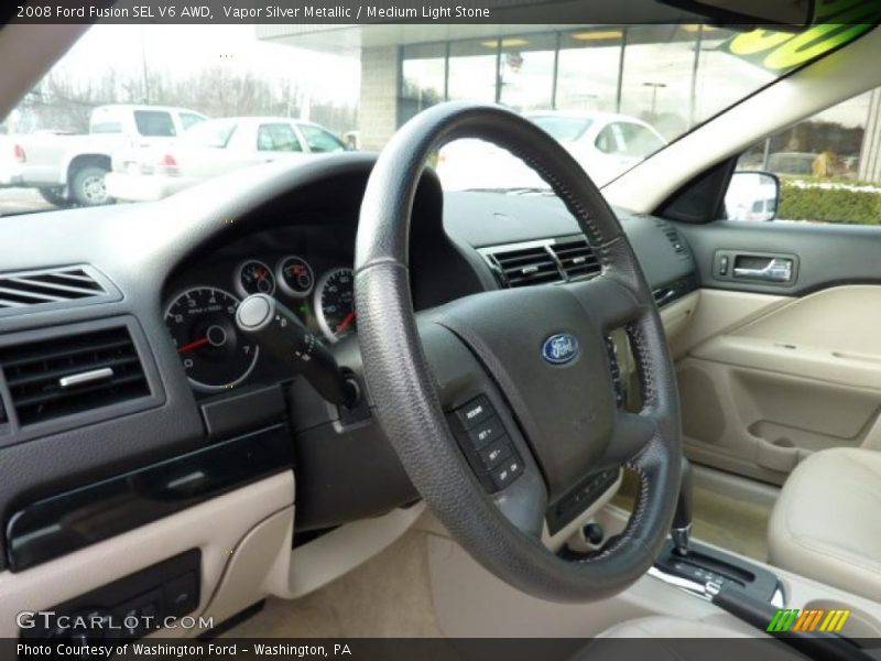 Vapor Silver Metallic / Medium Light Stone 2008 Ford Fusion SEL V6 AWD
