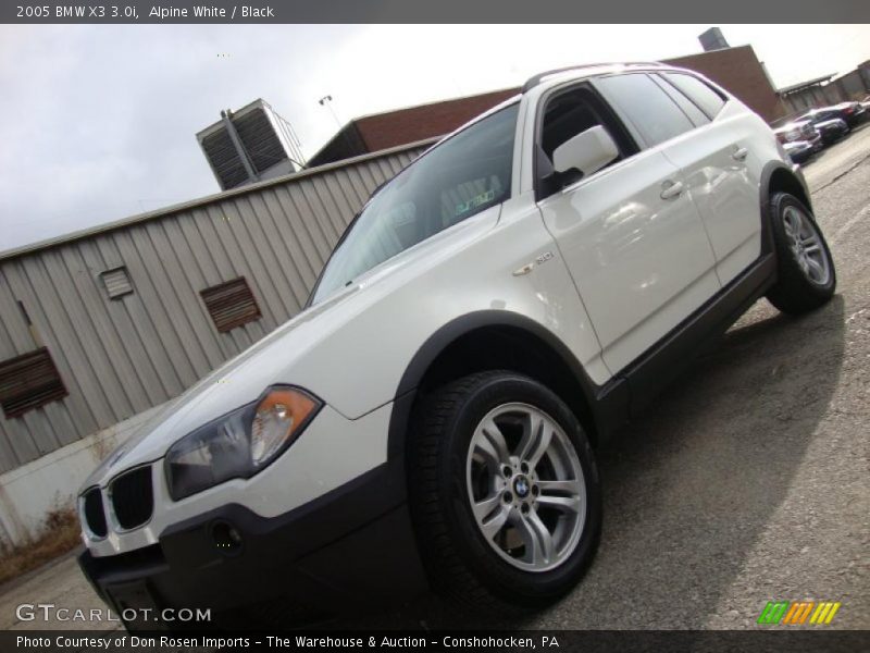 Alpine White / Black 2005 BMW X3 3.0i
