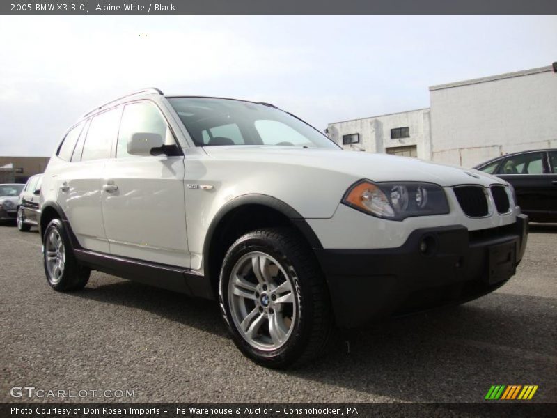 Alpine White / Black 2005 BMW X3 3.0i