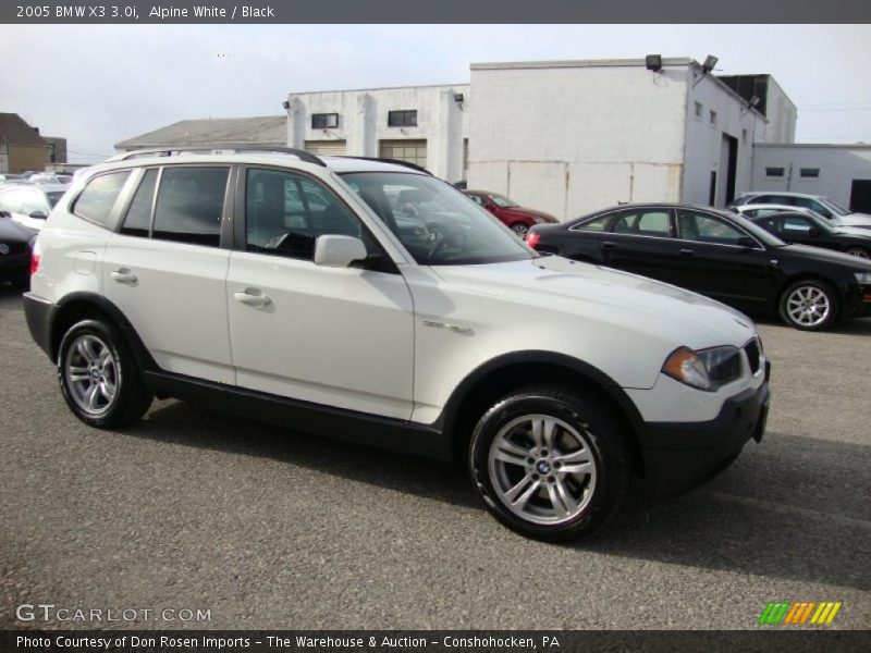 Alpine White / Black 2005 BMW X3 3.0i