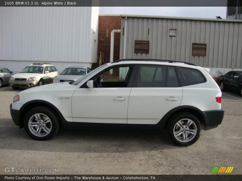 Alpine White / Black 2005 BMW X3 3.0i