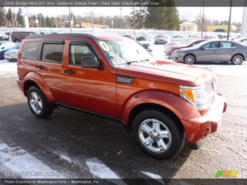 Sunburst Orange Pearl / Dark Slate Gray/Light Slate Gray 2008 Dodge Nitro SXT 4x4