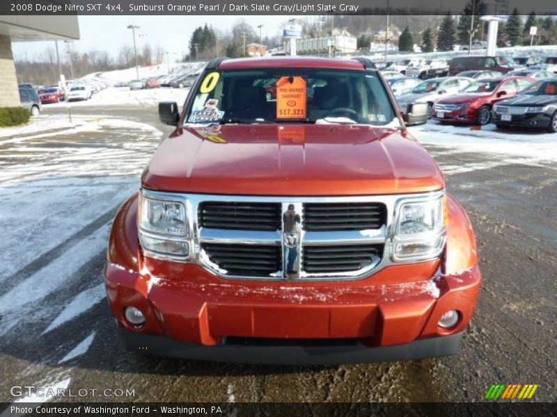 Sunburst Orange Pearl / Dark Slate Gray/Light Slate Gray 2008 Dodge Nitro SXT 4x4