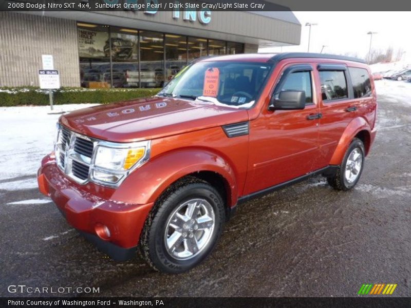 Sunburst Orange Pearl / Dark Slate Gray/Light Slate Gray 2008 Dodge Nitro SXT 4x4