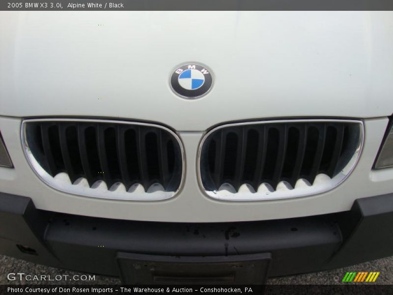 Alpine White / Black 2005 BMW X3 3.0i