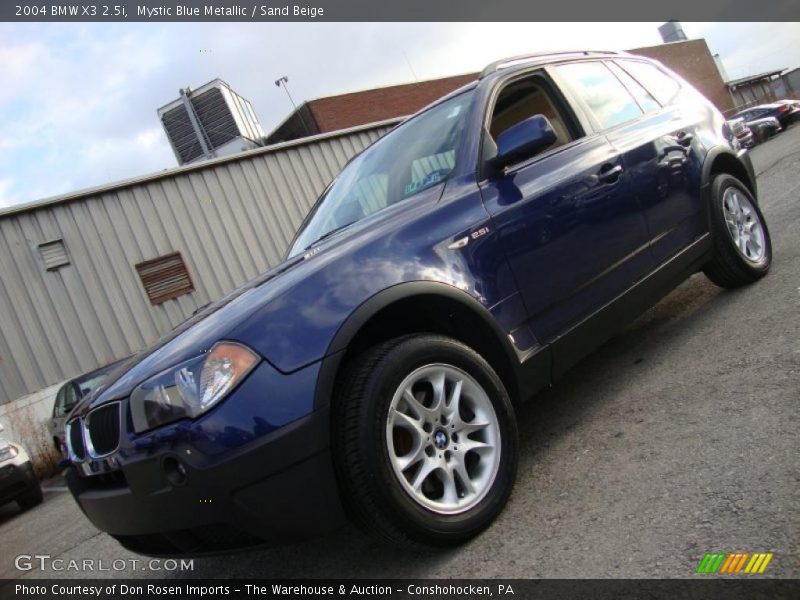 Mystic Blue Metallic / Sand Beige 2004 BMW X3 2.5i