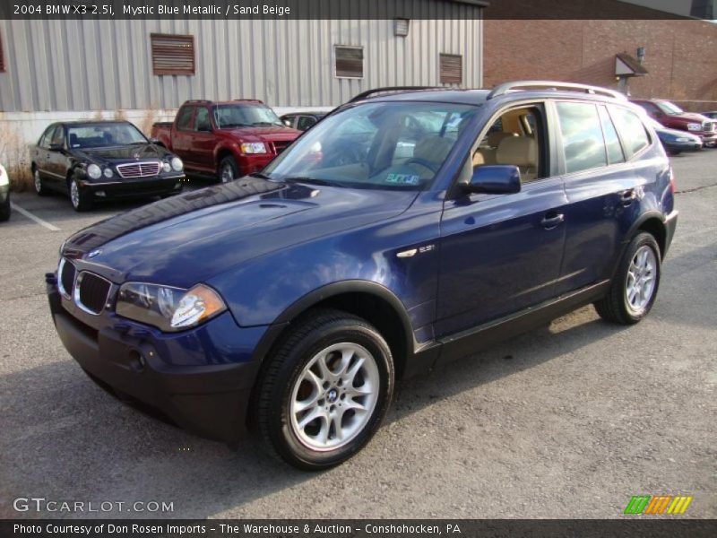 Mystic Blue Metallic / Sand Beige 2004 BMW X3 2.5i