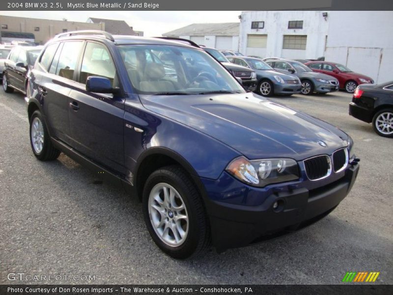 Mystic Blue Metallic / Sand Beige 2004 BMW X3 2.5i