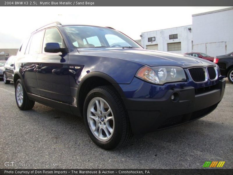 Mystic Blue Metallic / Sand Beige 2004 BMW X3 2.5i