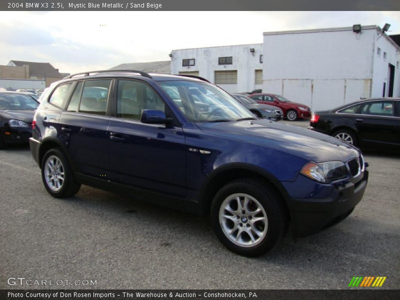 Mystic Blue Metallic / Sand Beige 2004 BMW X3 2.5i