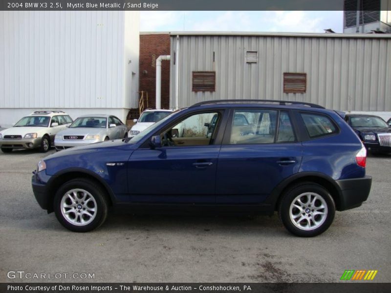 Mystic Blue Metallic / Sand Beige 2004 BMW X3 2.5i