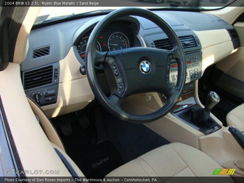 Mystic Blue Metallic / Sand Beige 2004 BMW X3 2.5i