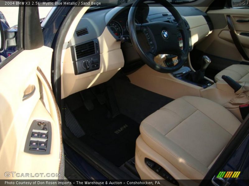 Mystic Blue Metallic / Sand Beige 2004 BMW X3 2.5i