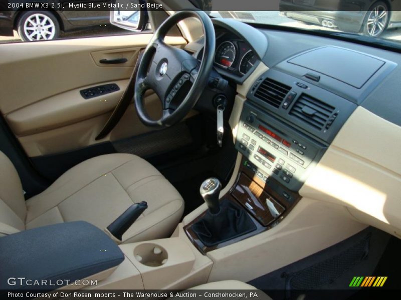 Mystic Blue Metallic / Sand Beige 2004 BMW X3 2.5i