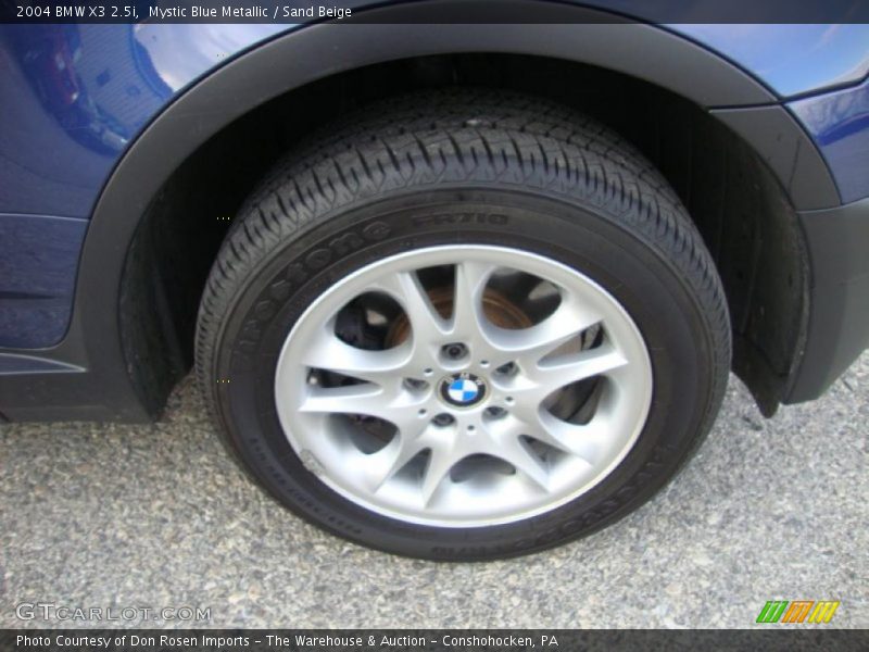 Mystic Blue Metallic / Sand Beige 2004 BMW X3 2.5i
