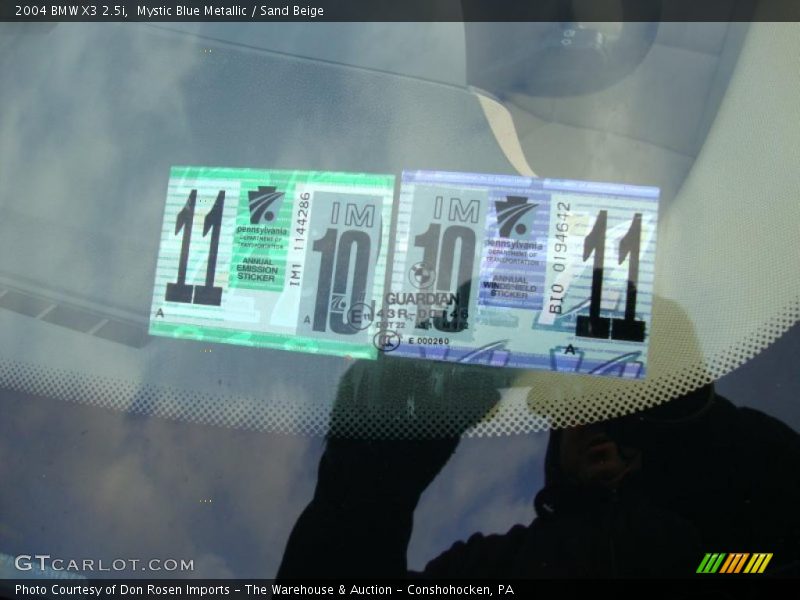 Mystic Blue Metallic / Sand Beige 2004 BMW X3 2.5i