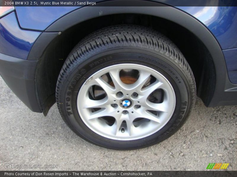 Mystic Blue Metallic / Sand Beige 2004 BMW X3 2.5i