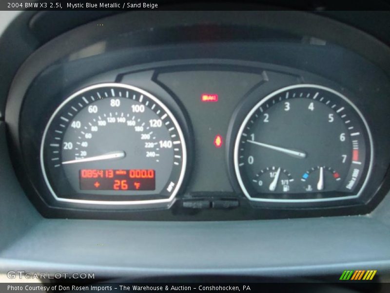 Mystic Blue Metallic / Sand Beige 2004 BMW X3 2.5i
