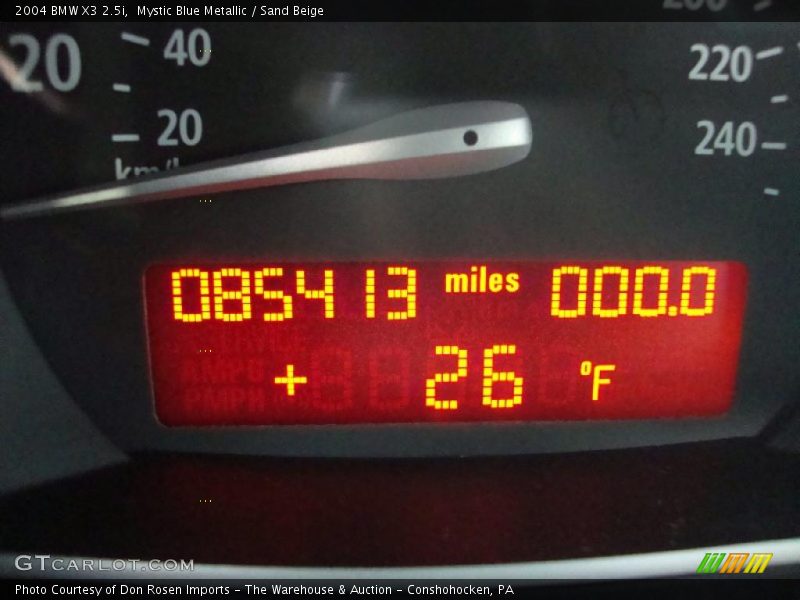 Mystic Blue Metallic / Sand Beige 2004 BMW X3 2.5i