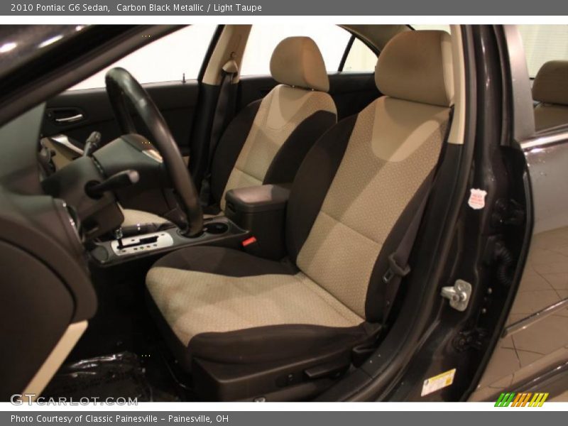 Carbon Black Metallic / Light Taupe 2010 Pontiac G6 Sedan