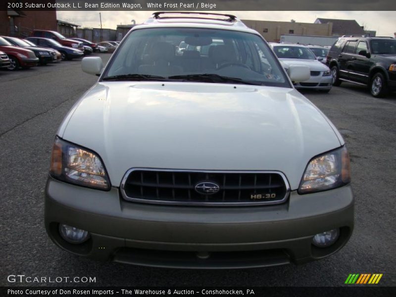 White Frost Pearl / Beige 2003 Subaru Outback L.L. Bean Edition Wagon