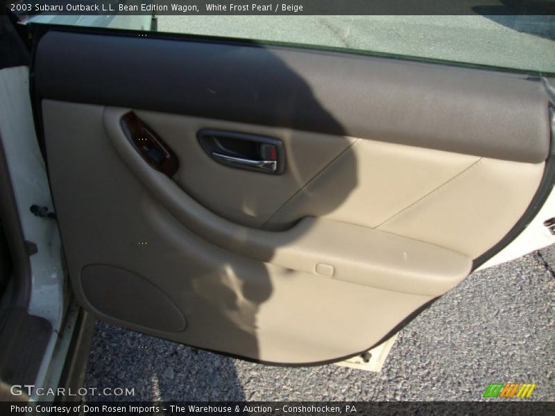 White Frost Pearl / Beige 2003 Subaru Outback L.L. Bean Edition Wagon