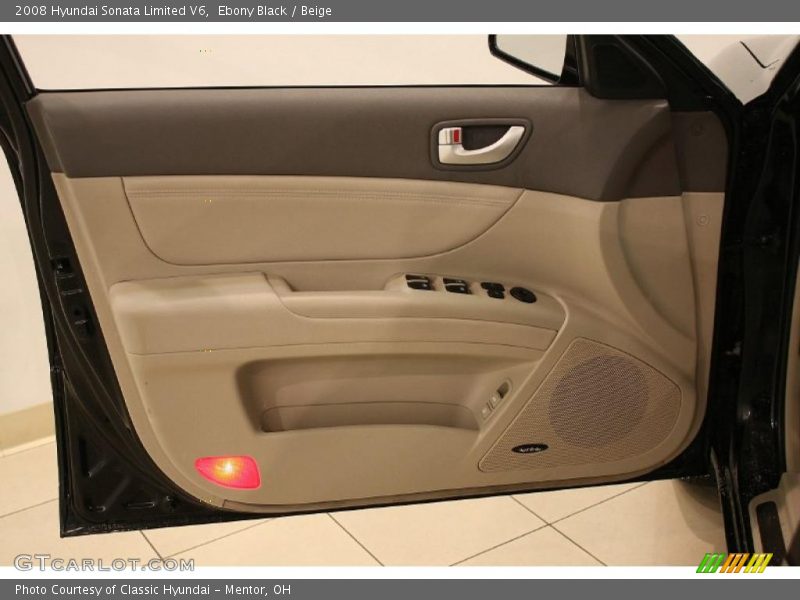 Ebony Black / Beige 2008 Hyundai Sonata Limited V6