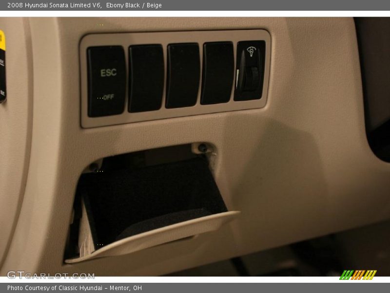 Ebony Black / Beige 2008 Hyundai Sonata Limited V6