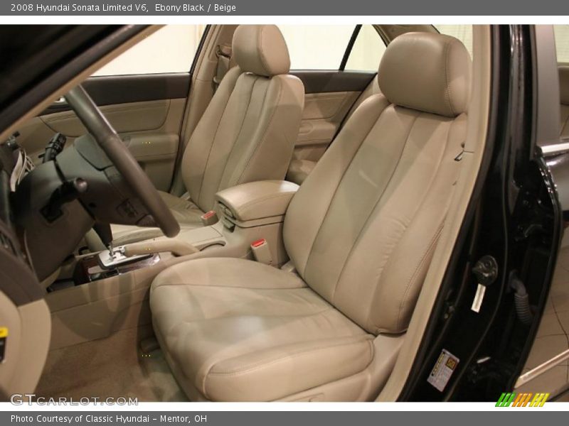 Ebony Black / Beige 2008 Hyundai Sonata Limited V6