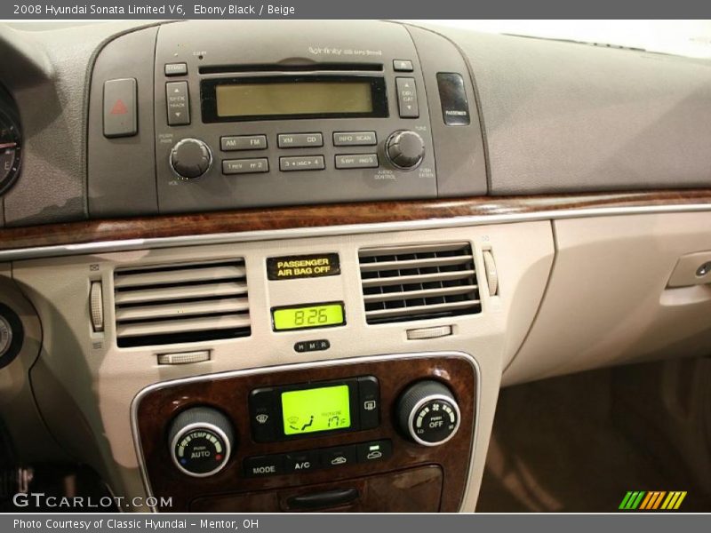 Ebony Black / Beige 2008 Hyundai Sonata Limited V6
