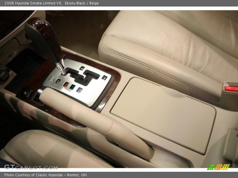 Ebony Black / Beige 2008 Hyundai Sonata Limited V6
