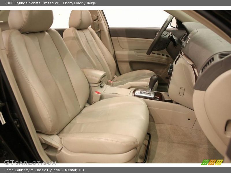 Ebony Black / Beige 2008 Hyundai Sonata Limited V6