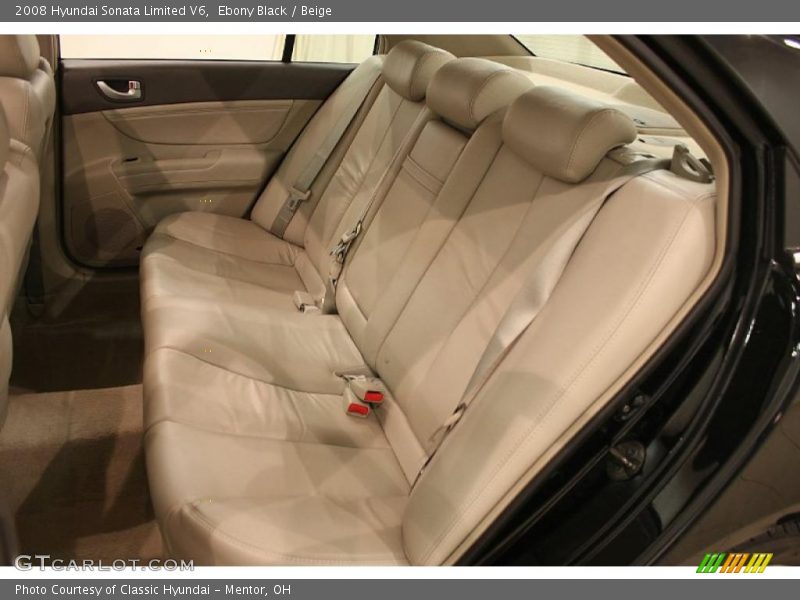 Ebony Black / Beige 2008 Hyundai Sonata Limited V6