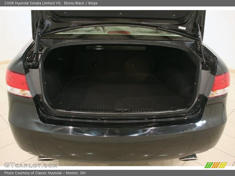 Ebony Black / Beige 2008 Hyundai Sonata Limited V6