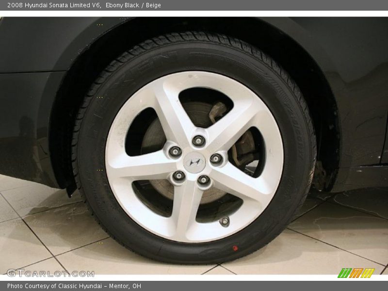 Ebony Black / Beige 2008 Hyundai Sonata Limited V6