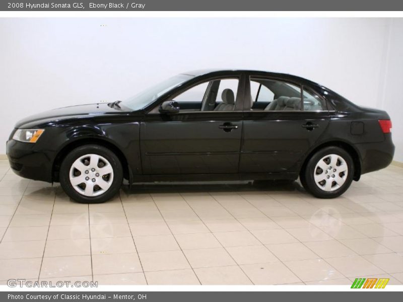 Ebony Black / Gray 2008 Hyundai Sonata GLS