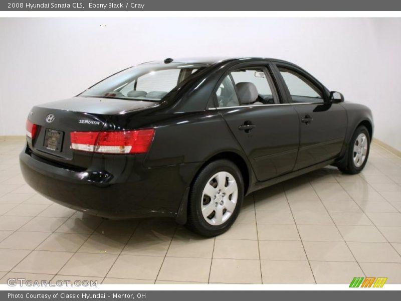 Ebony Black / Gray 2008 Hyundai Sonata GLS